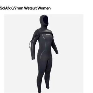 Aqualung Wetsuit / Divesuit 8/7mm Solaflex Women's Hooded Semi-Dry Suit Size 8